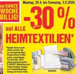 Maximarkt Auf alle heimtextilien Angebot