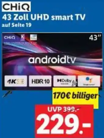 Lidl UHD smart TV Angebot