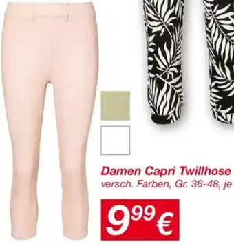KiK Damen Capri Twillhose Angebot
