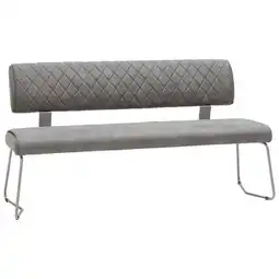 XXXLutz Sitzbank in Metall, Textil Edelstahlfarben, Hellgrau Angebot