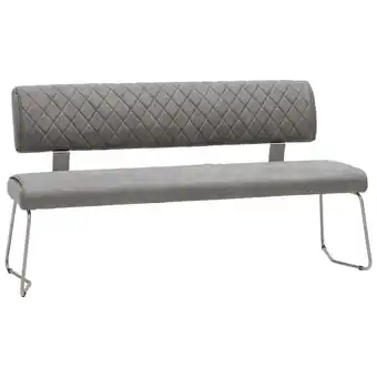 XXXLutz Sitzbank in Metall, Textil Edelstahlfarben, Hellgrau Angebot