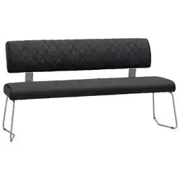 XXXLutz Sitzbank in Metall, Textil Schwarz, Edelstahlfarben Angebot