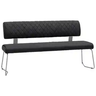 XXXLutz Sitzbank in Metall, Textil Schwarz, Edelstahlfarben Angebot