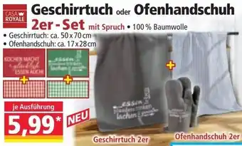 Norma Geschirrtuch oder Ofenhandschuh Angebot