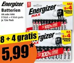 Norma Energizer Batterien Angebot