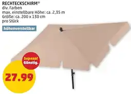 PENNY Rechteckschirm Angebot