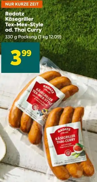 Billa Käsegriller Tex-Mex-Style od. Thai Curry Angebot