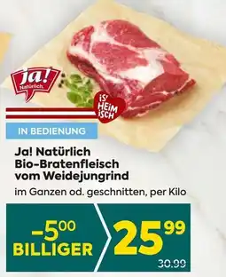 Billa Bio-Bratenfleisch vom Weidejungrind Angebot