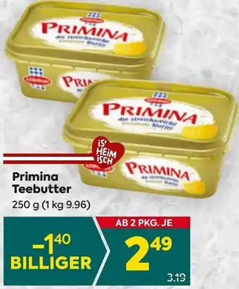 Billa Primina Teebutter Angebot