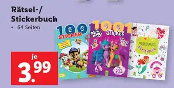 Lidl Rätsel-/ stickerbuch Angebot
