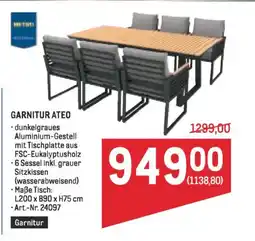 Metro Garnitur ateo Angebot