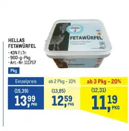 Metro Hellas fetawürfel Angebot