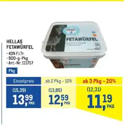 Metro HELLAS FETAWÜRFEL Angebot