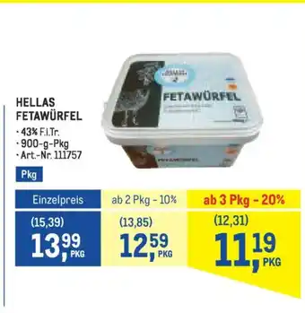 Metro HELLAS FETAWÜRFEL Angebot