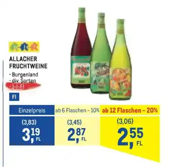 Metro Fruchtweine Angebot