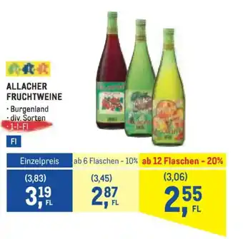 Metro Fruchtweine Angebot
