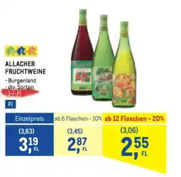 Metro Fruchtweine Angebot