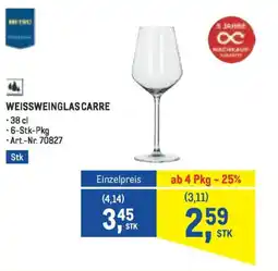 Metro Weissweinglas carre Angebot