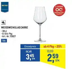 Metro Weissweinglas carre Angebot