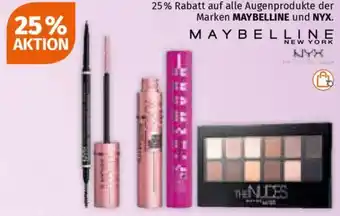 Müller auf alle Augenprodukte der Marken MAYBELLINE und NYX Angebot