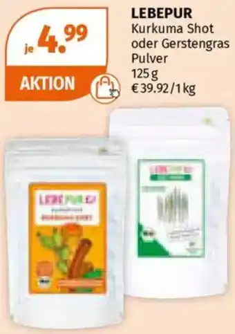 Müller Kurkuma Shot oder Gerstengras Pulver Angebot