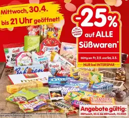 Interspar auf ALLE Süßwaren Angebot