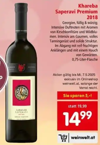 Interspar Khareba Saperavi Premium 2018 Angebot