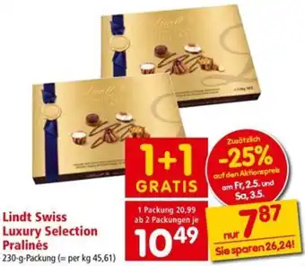 Interspar Swiss Luxury Selection Pralinés Angebot