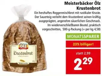 Interspar Meisterbäcker Ölz Krustenbrot Angebot