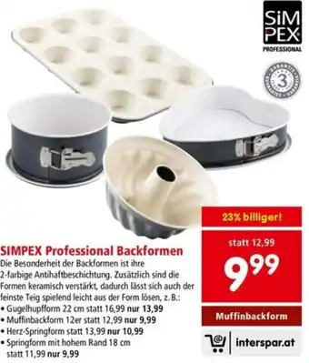 Interspar SIMPEX Professional Backformen Angebot
