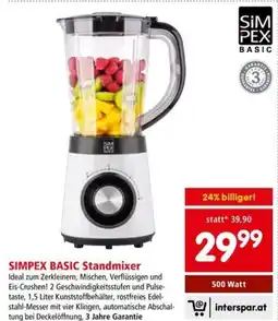 Interspar Simpex basic standmixer Angebot