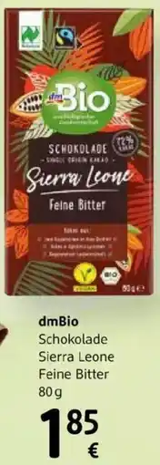 dm Dmbio schokolade sierra leone feine bitter Angebot