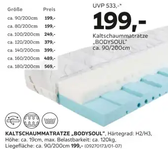 Mömax Kaltschaummatratze „bodysoul Angebot