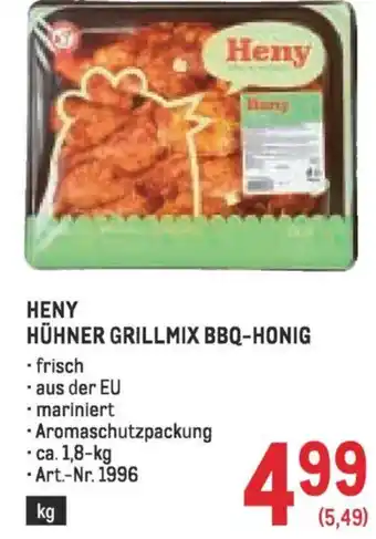 Metro Hühner grillmix bbq-honig Angebot