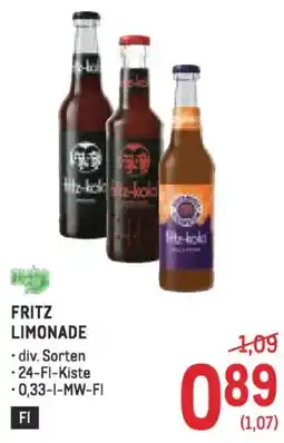 Metro Fritz limonade Angebot