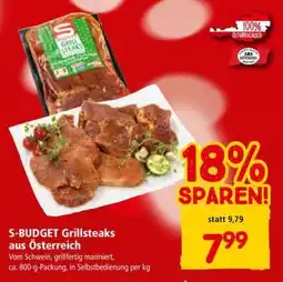 Interspar S-BUDGET Grillsteaks aus Österreich Angebot