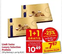 Interspar Lindt Swiss Luxury Selection Pralinés Angebot