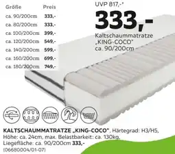 Mömax Kaltschaummatratze ,,king-coco Angebot