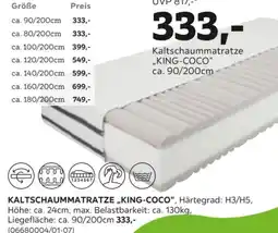 Mömax Kaltschaummatratze ,,king-coco Angebot