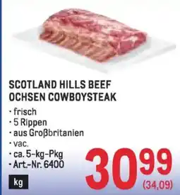 Metro Scotland hills beef ochsen cowboysteak Angebot