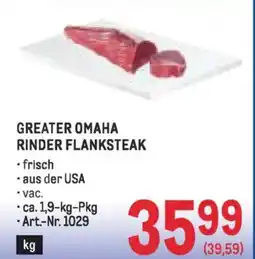 Metro Greater omaha rinder flanksteak Angebot