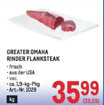 Metro Greater omaha rinder flanksteak Angebot