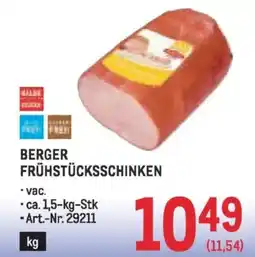 Metro Frühstücksschinken Angebot