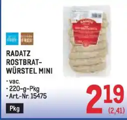 Metro Radatz rostbrat- würstel mini Angebot