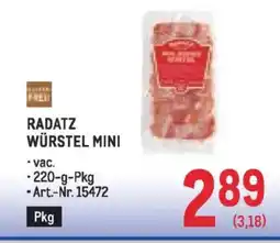 Metro Radatz würstel mini Angebot