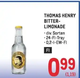Metro Thomas henry bitter- limonade Angebot