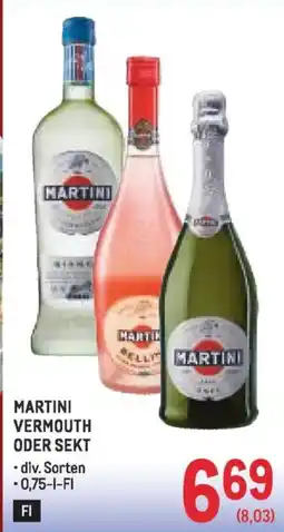 Metro Martini vermouth oder sekt Angebot