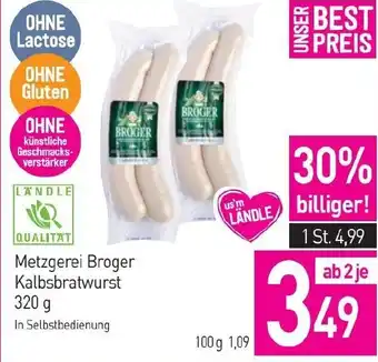 Sutterlüty Metzgerei Broger Kalbsbratwurst Angebot