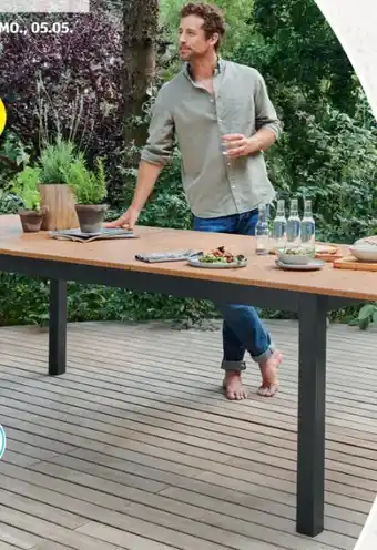 Hofer Alu-Ausziehtisch Holzoptik Angebot
