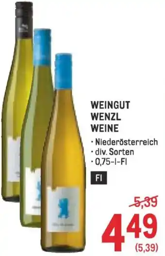 Metro Weingut wenzl weine Angebot